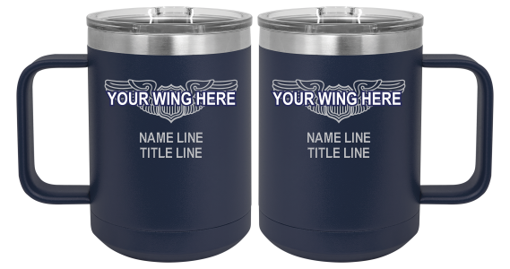 Option 2: Laser Wing and Text on Both Sides Add $7.00