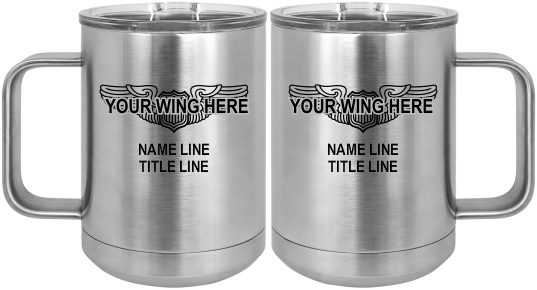 Option 2: Laser Wing and Text on Both Sides Add $7.00